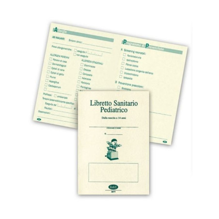 Registro Libretto sanitario pediatrico - 32 pagine